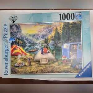 Ravensburger Scenic Camping 1000-Piece Puzzle - Blue, Green, Red